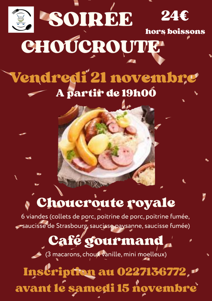 SOIREE CHOUCROUTE ROYALE & BEAUJOLAIS NOUVEAU