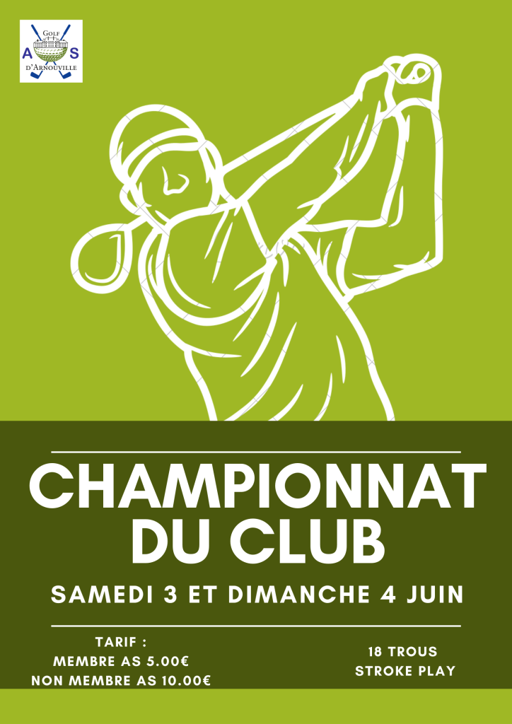 Copie de Beige Green Simple Creative Golf Tournament Announcement Poster