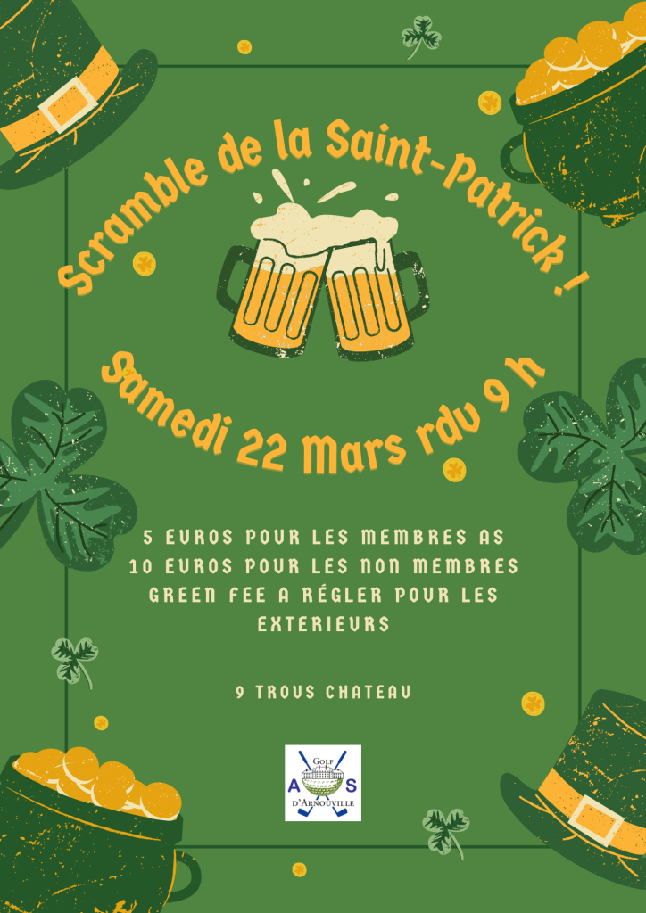 Flyer événement saint-Patrick illustratif vert et jaune (2)